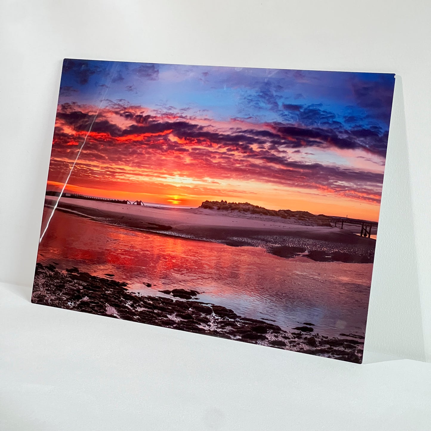 River Lossie Sunrise - Landscape Metal Print - Vibrant Aluminum Wall Art - Ready to Hang Home Decor