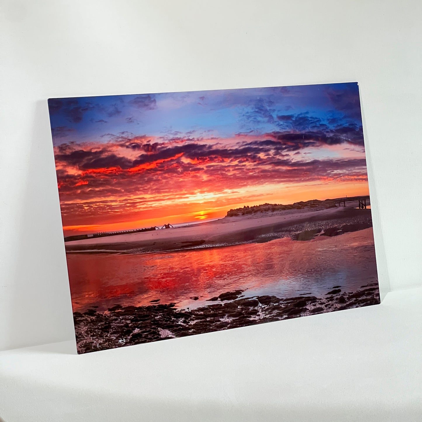 River Lossie Sunrise - Landscape Metal Print - Vibrant Aluminum Wall Art - Ready to Hang Home Decor
