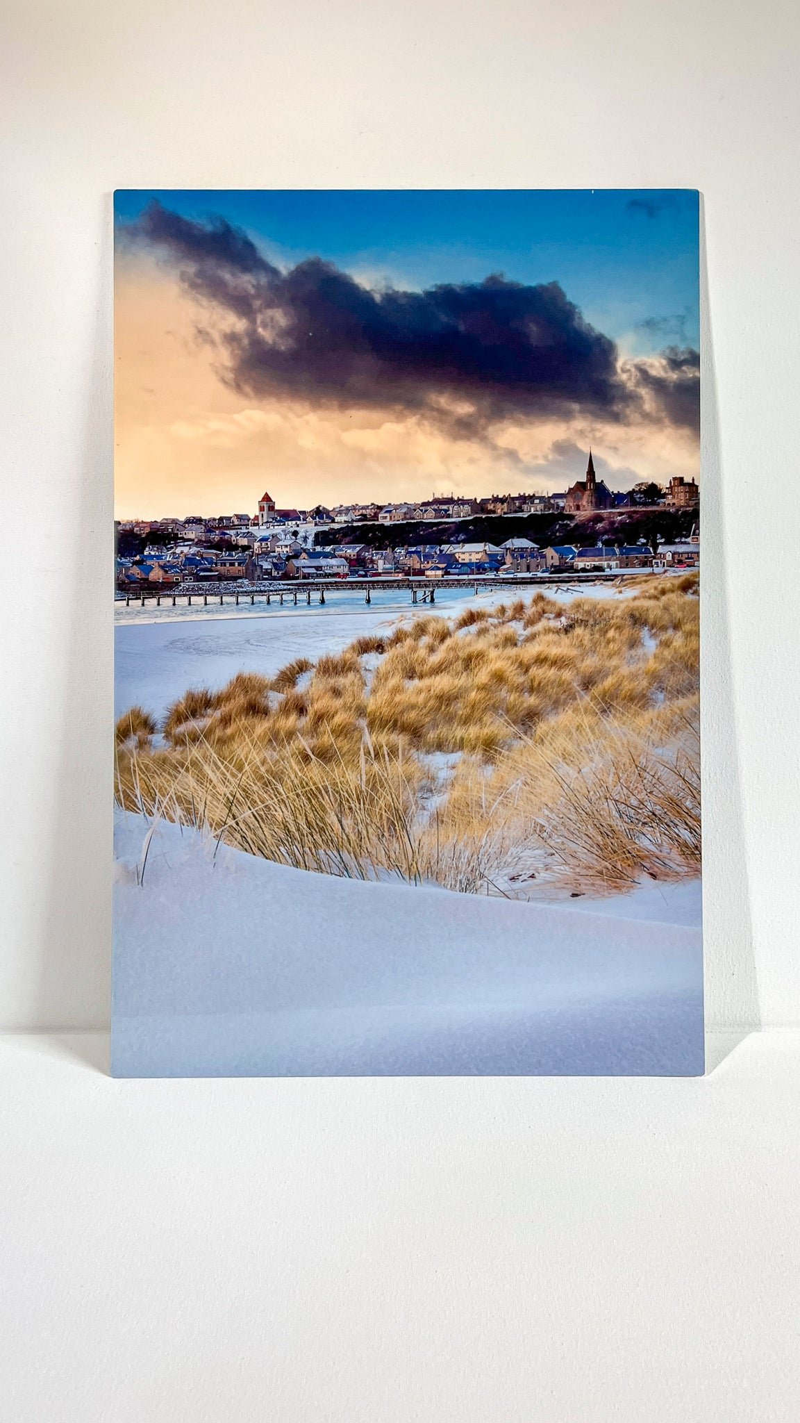 Dune Snowfall - Landscape Metal Photo Print - Scottish Wall Art