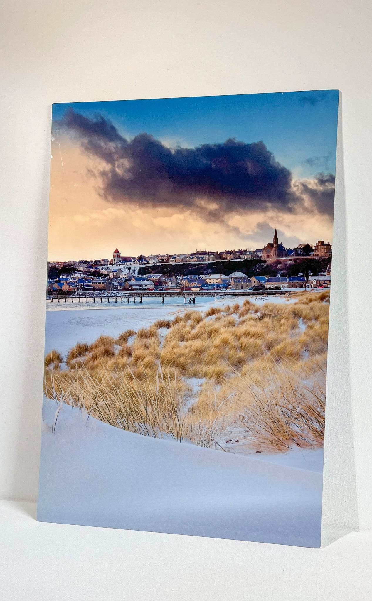 Dune Snowfall - Landscape Metal Photo Print - Scottish Wall Art