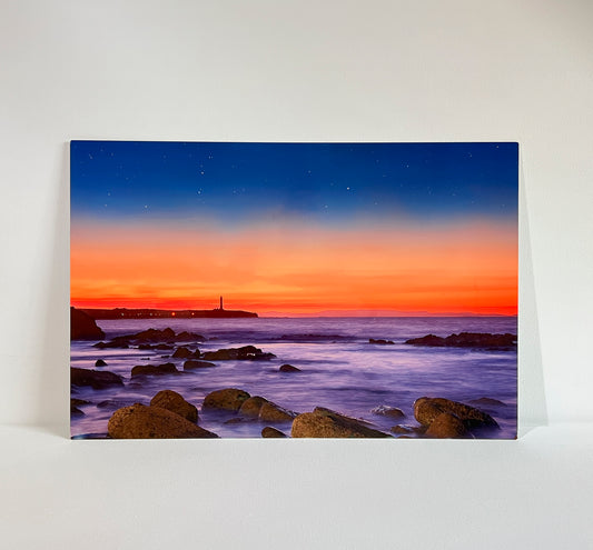 Covesea Lighthouse Sunset - Landscape Metal Photo Print - Scottish Wall Art