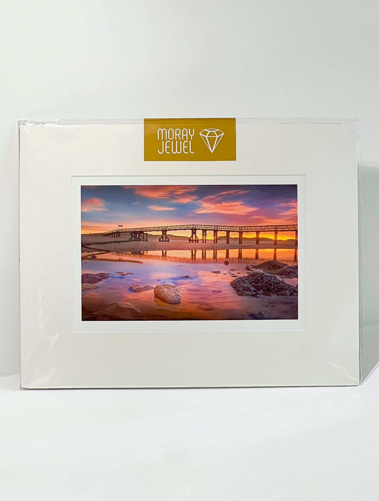 Lossiemouth Bridge Sunrise - Landscape Photography Print - Museum Quality Mounted Print Ready for Framing