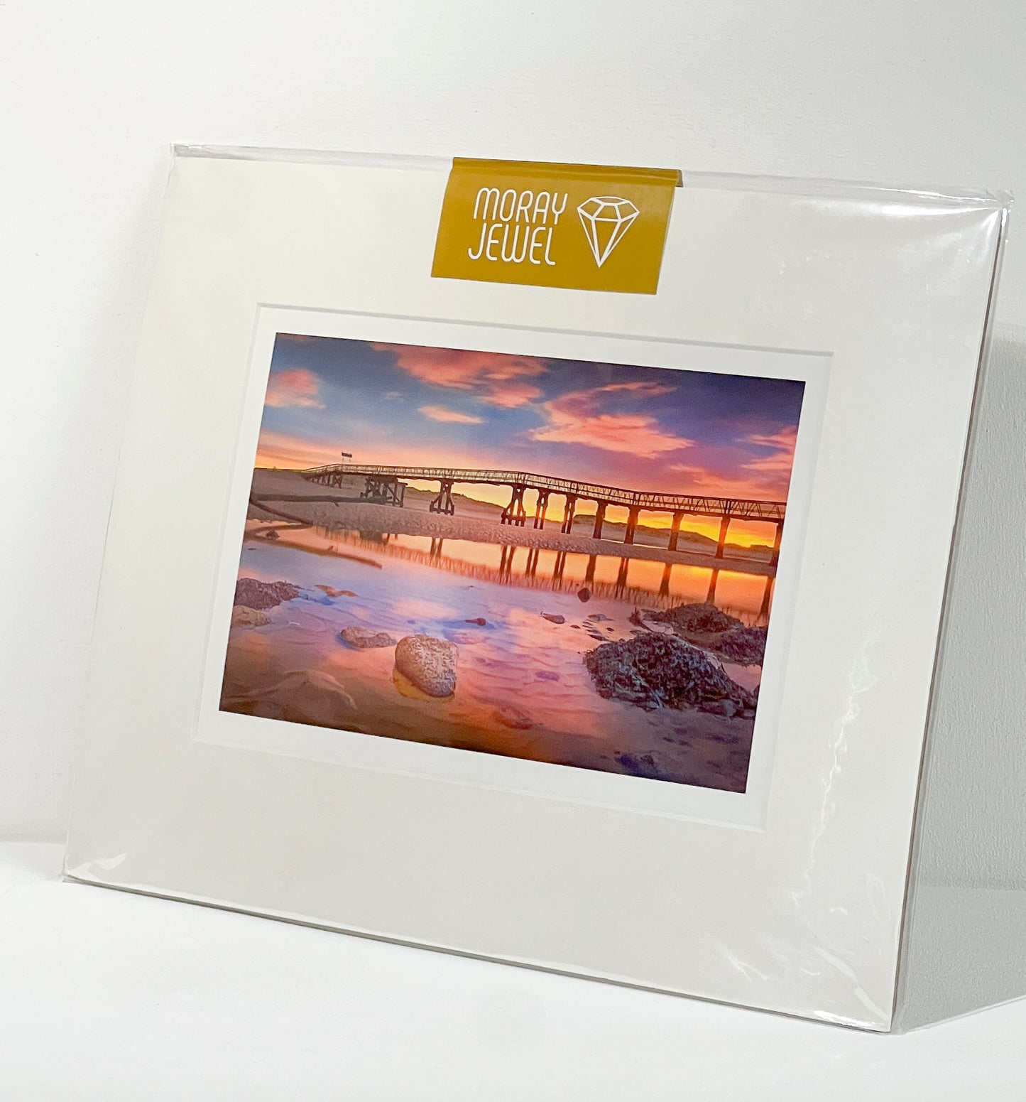 Lossiemouth Bridge Sunrise - Landscape Photography Print - Museum Quality Mounted Print Ready for Framing