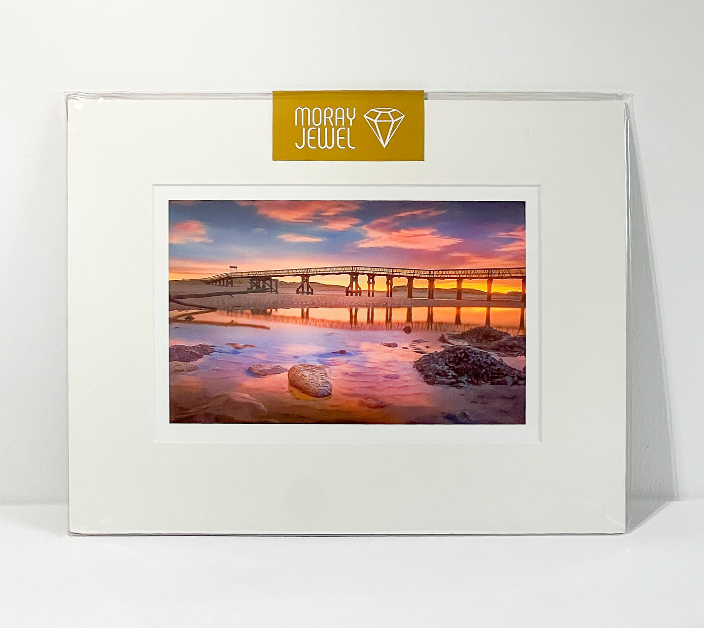 Lossiemouth Bridge Sunrise - Landscape Photography Print - Museum Quality Mounted Print Ready for Framing